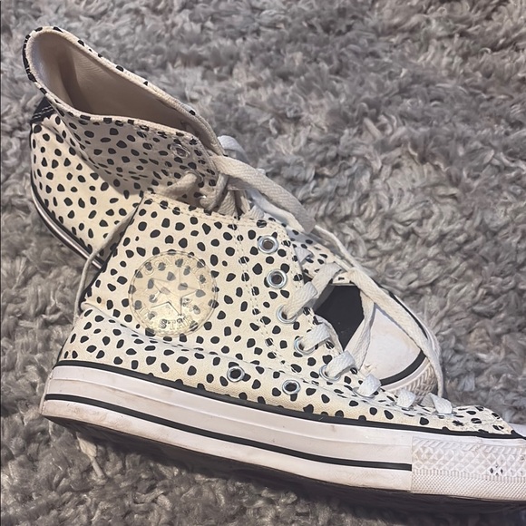 Converse Black and White High-Top Sneakers - Picture 2 of 2